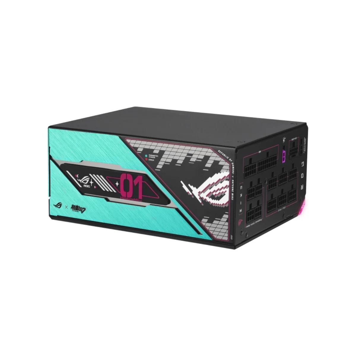 ASUS ROG Thor Platinum III Fully Modular 1200W ATX 3.1 Power Supply (80+ Platinum, PCIe 5.1, Hatsune Miku Edition, Black) | 90YE00V6-B0NA00 view 3