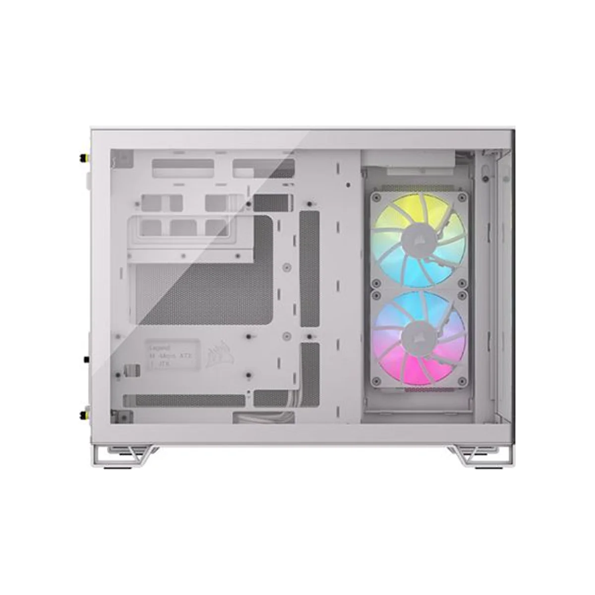Corsair 2500X RGB Dual-chamber Micro ATX Gaming Case - White - CC-9011268-WW view 3