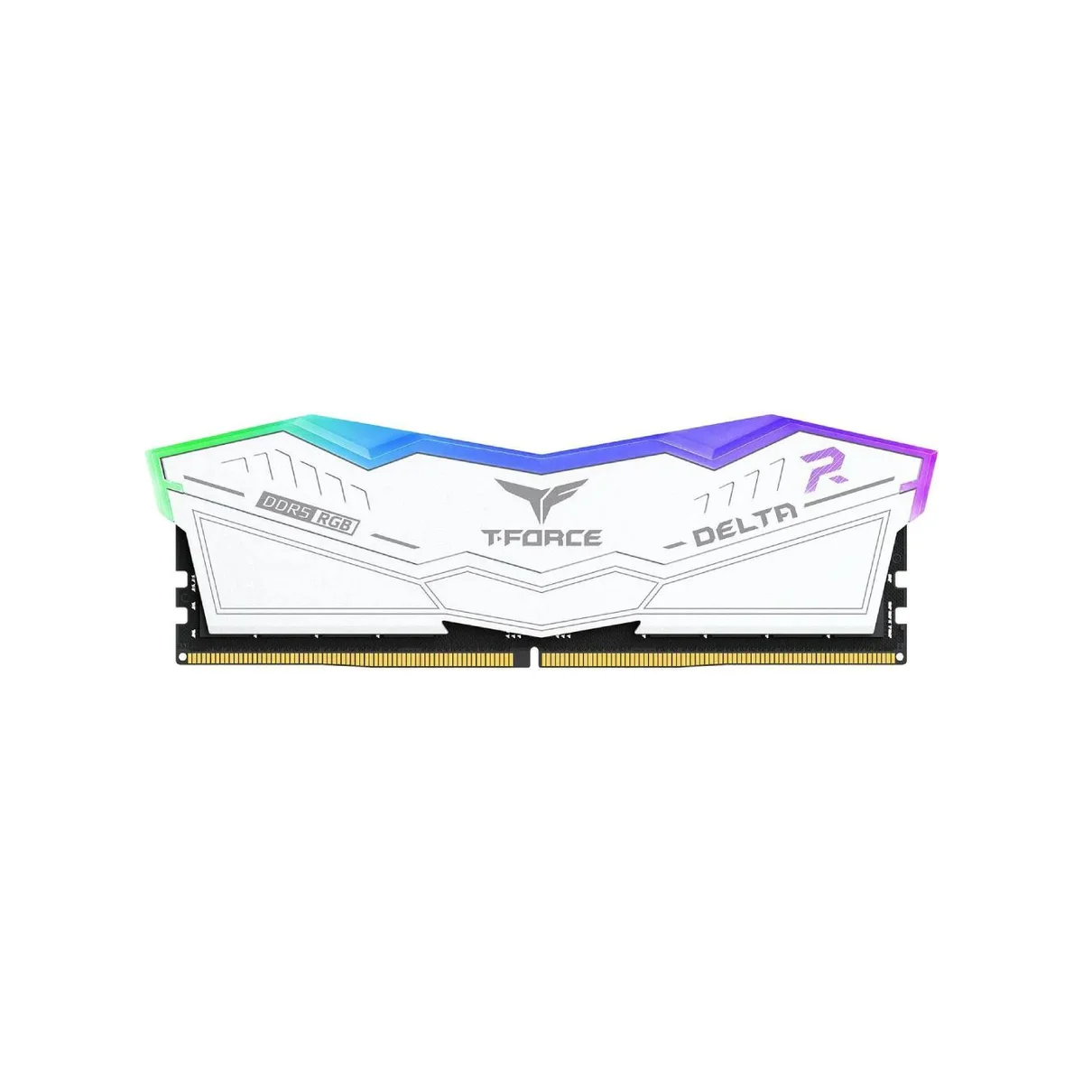 TeamGroup T-Force Delta 32 GB (2X16) DDR5 6000MHz RAM Memory (CL38, RGB, White) – FF4D532G6000HC38ADC01 view 2