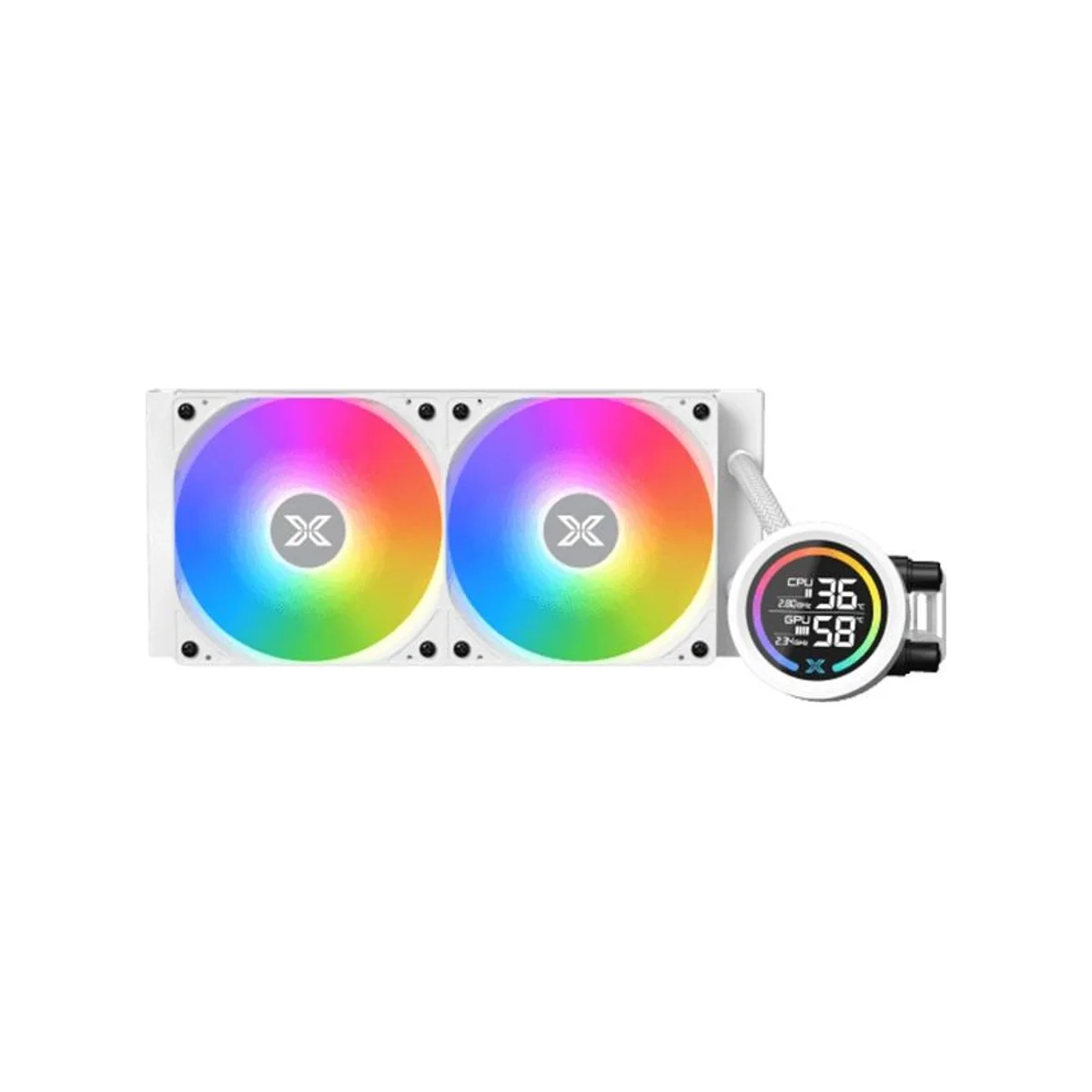 XIGMATEK LK 240 Digital Arctic PWM ARGB CPU Liquid Cooler - White | EN45936 view 2