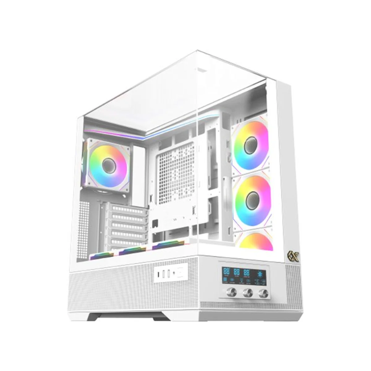 Xigmatek Vision Arctic ARGB E-ATX Mid Tower Gaming Case – White - EN45219