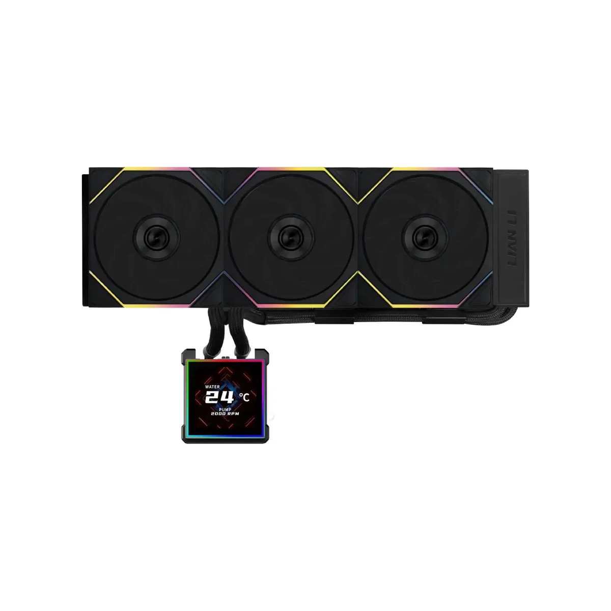 Lian Li HydroShift II LCD-S 360TL Black AIO CPU Liquid Cooler (120mm Fans, LCD Display, RGB) - G89.GHS2LCDS36TB.00 view 3