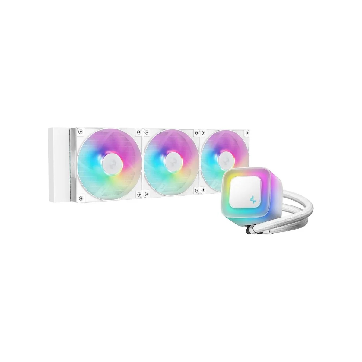 DEEPCOOL LE360 WH V2 White 360mm AIO CPU Liquid Cooler (White, Addressable RGB, 2100 RPM) - R-LE360-WHAMMN-G-2