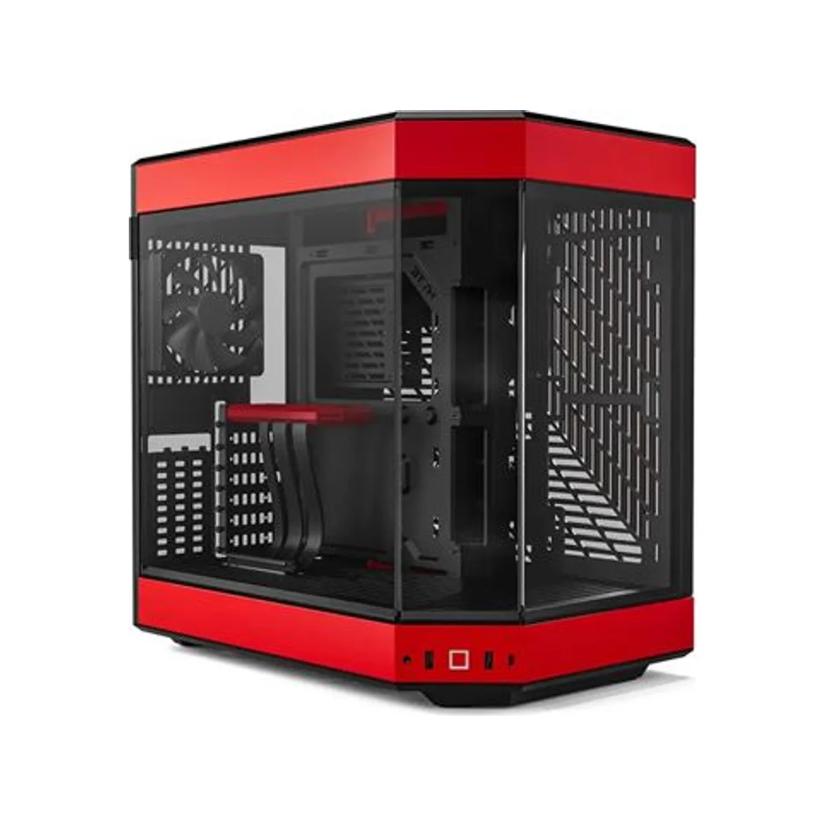 HYTE Y60 Dual-Chamber Panoramic Glass Vertical GPU Mount Mid-Tower ATX Gaming Case - Black/Red – CS-HYTE-Y60-BR