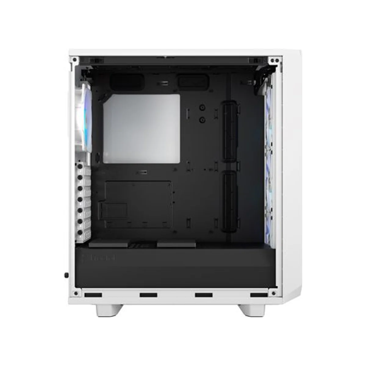 Fractal Design Meshify 2 Compact RGB Tempered Glass Clear Tint ATX Mid Tower ATX Gaming Case - White 3x RGB Fans – FD-C-MES2C-08 view 4