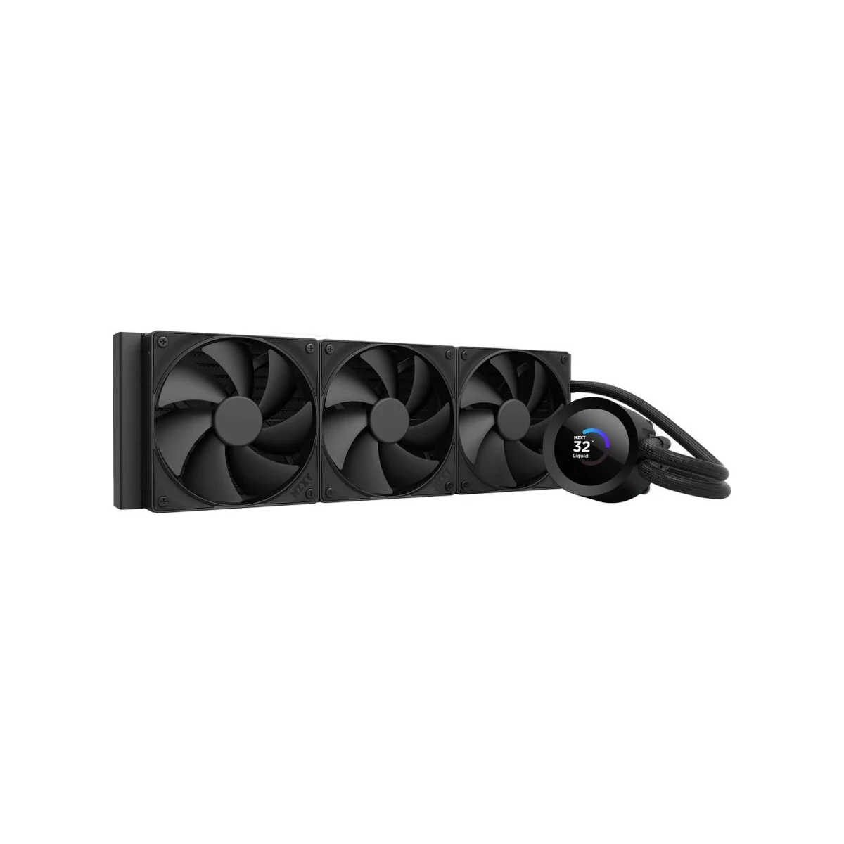 NZXT Kraken Plus 360mm Liquid CPU Cooler (1.54" LCD, Black) - RL-KN360-B2