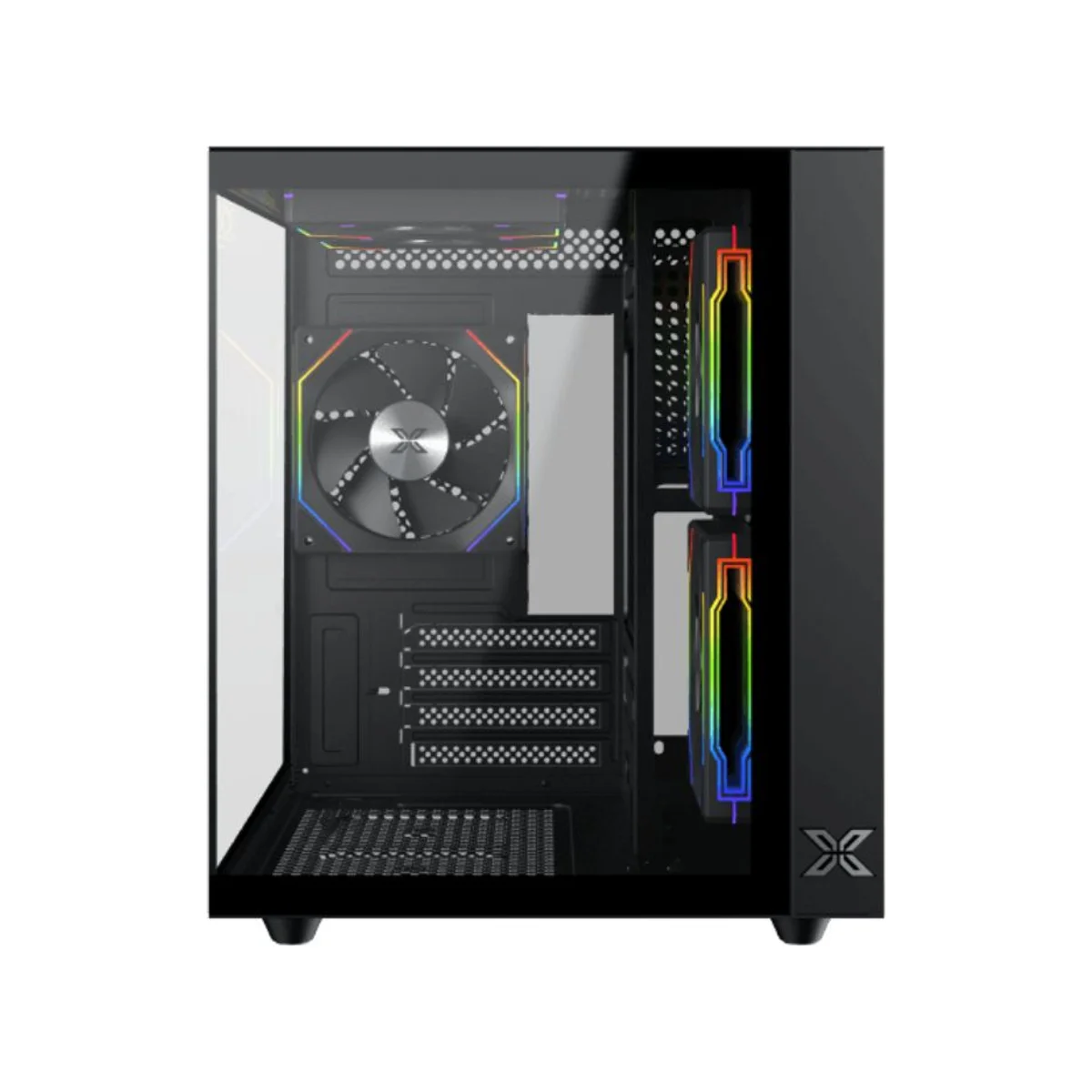 Xigmatek Aqua M Lite Tempered Glass Micro-ATX Gaming Case - Black - EN44410 view 2