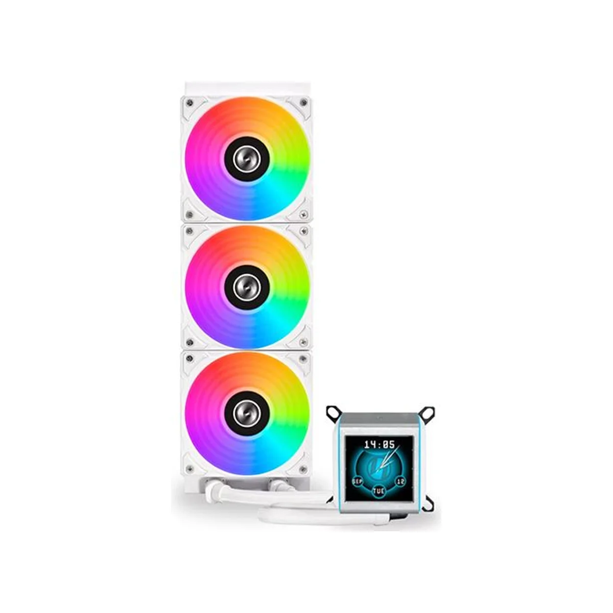 Lian Li Galahad II LCD Performance AIO ARGB 360mm Liquid CPU Cooler (Black, 2.88" IPS LCD, Asetek 8th Gen Pump, 300-2450 RPM) - GA2ALCD36W view 2