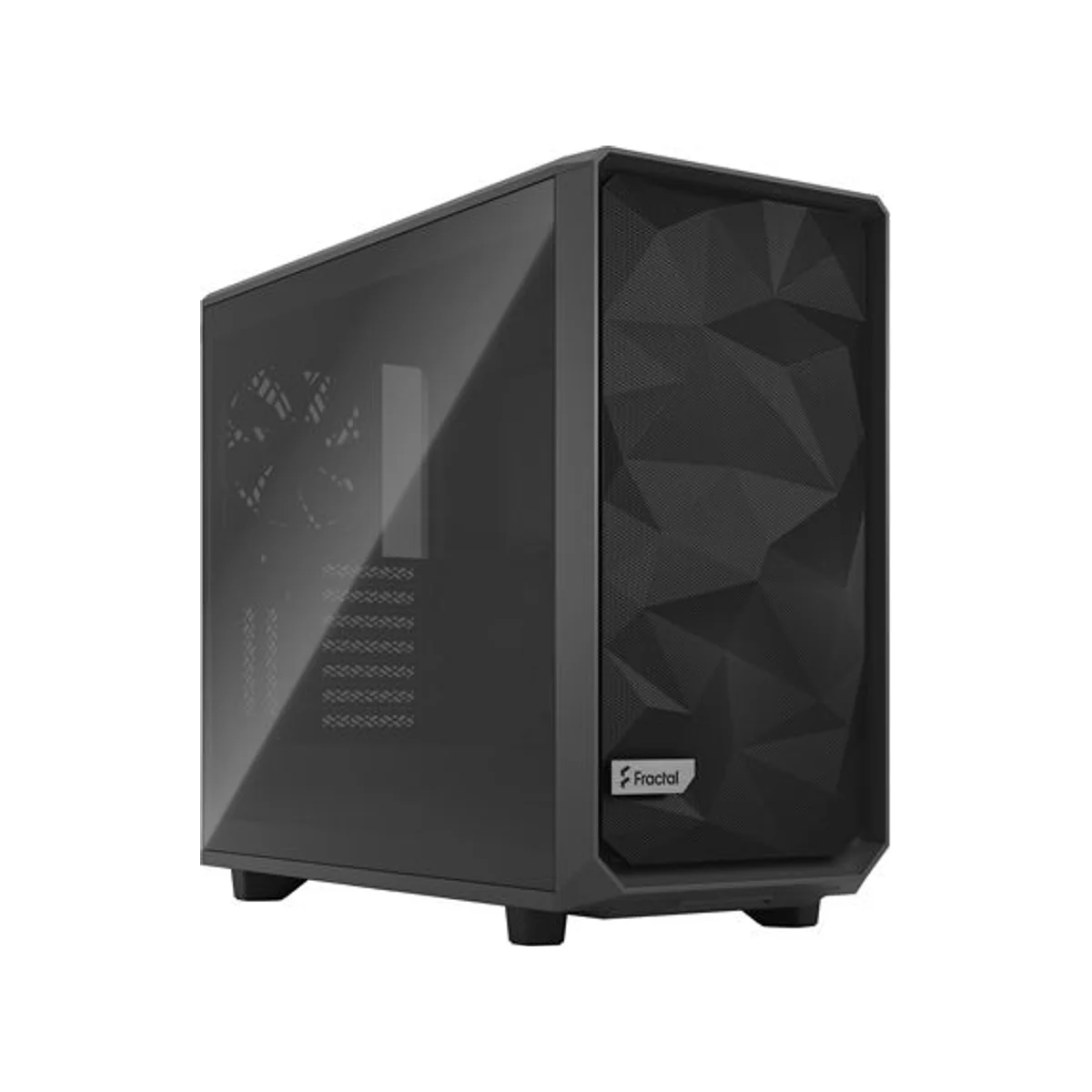 Fractal Design Meshify 2 Tempered Glass Light Tint ATX Mid Tower E-ATX Gaming Case - Gray 2x 140mm Fans – FD-C-MES2A-04
