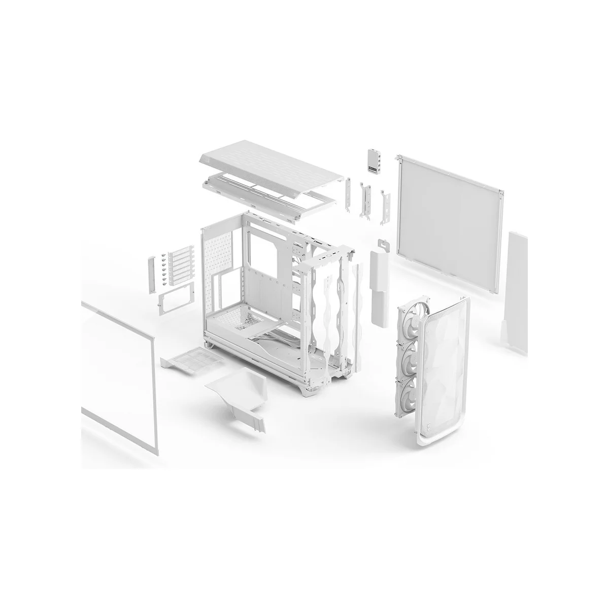 Fractal Meshify 3 XL Full-Tower E-ATX Gaming Case - White ARGB Lighting – FD-C-MES3X-05 view 14