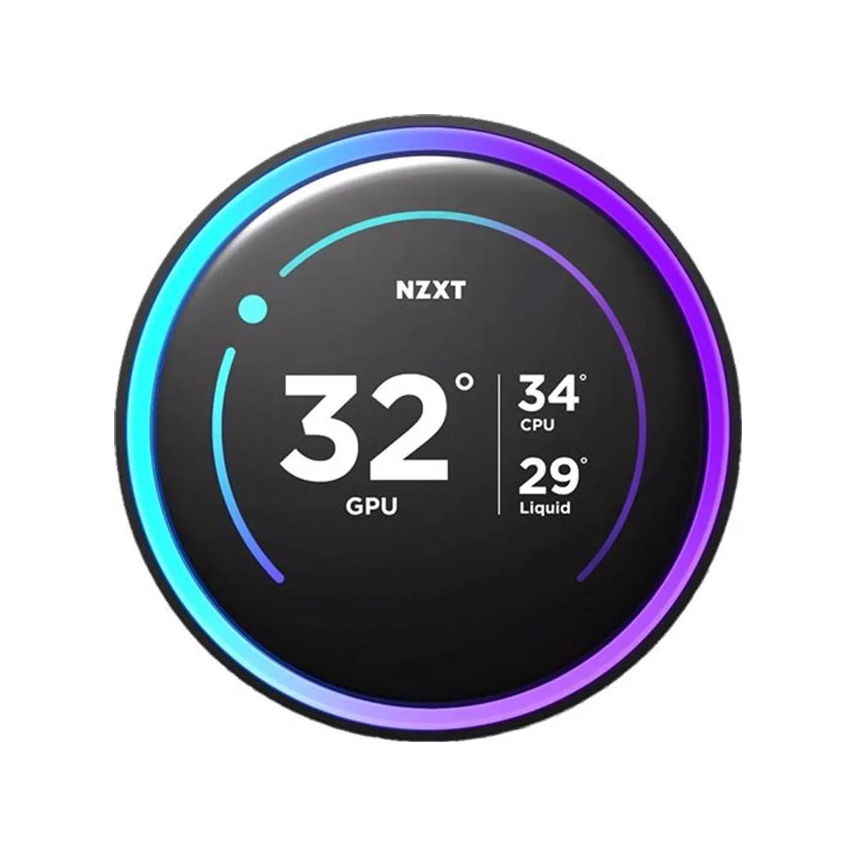 NZXT Kraken Elite 360 RGB IPS LCD AIO CPU Liquid Cooler - Black - RL-KN36E-B2 view 3