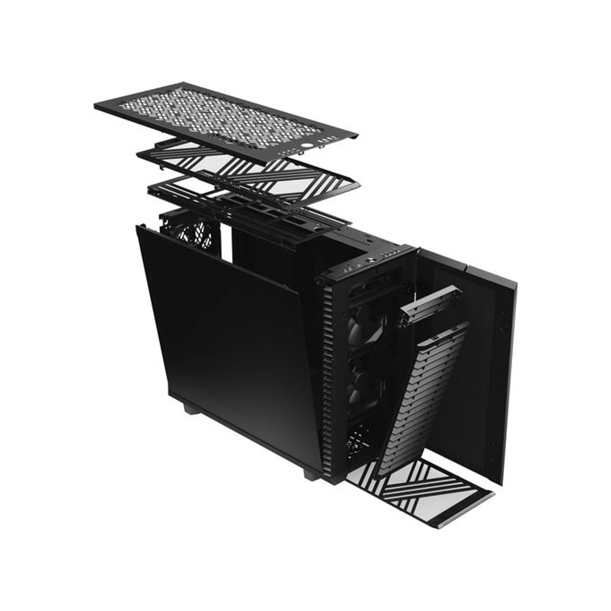 Fractal Design Define 7 Mid-Tower E-ATX Gaming Case - Black 9 Fan Mounts – FD-C-DEF7A-01 view 13