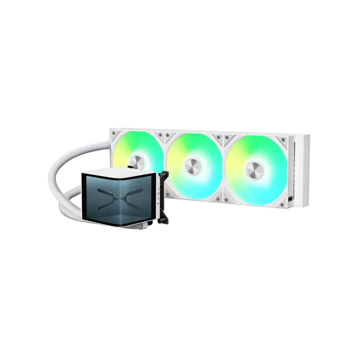 TRYX PANORAMA ARGB 360 ARGB AIO CPU Liquid Cooler - White - L-P360A-AS3M-G0W