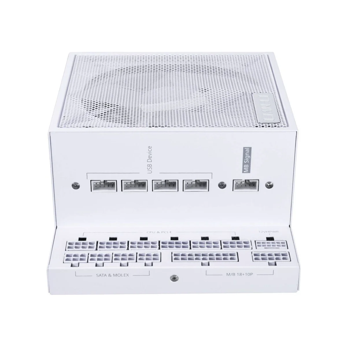 LIAN LI Edge 850W L-Shape ATX 3.1 Power Supply (80 Plus Platinum, Fully Modular, White) - G9P.EG0850.WE00.UK view 5