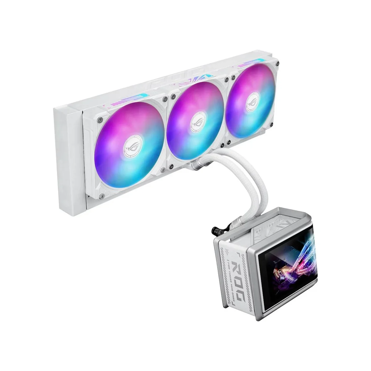 ASUS ROG RYUO IV SLC 360 ARGB AIO CPU Liquid Cooler - White - 90RC0152-B0EAY0 view 2