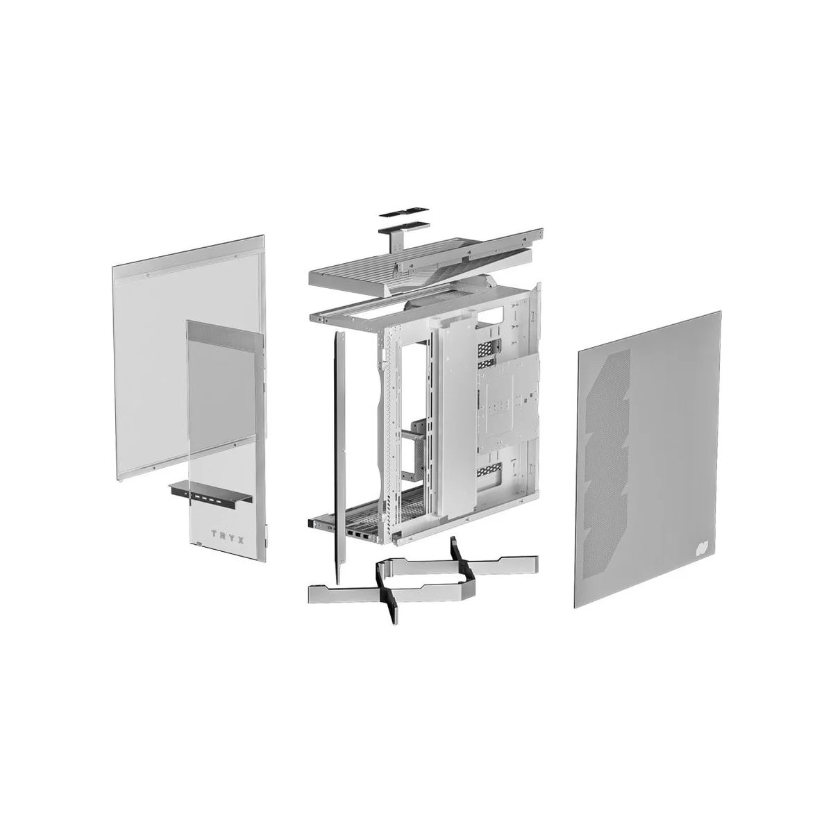TRYX LUCA L70 Tempered-Glass Mid-Tower E-ATX Gaming Case - White – C-L700N-NN0H-G0W view 4