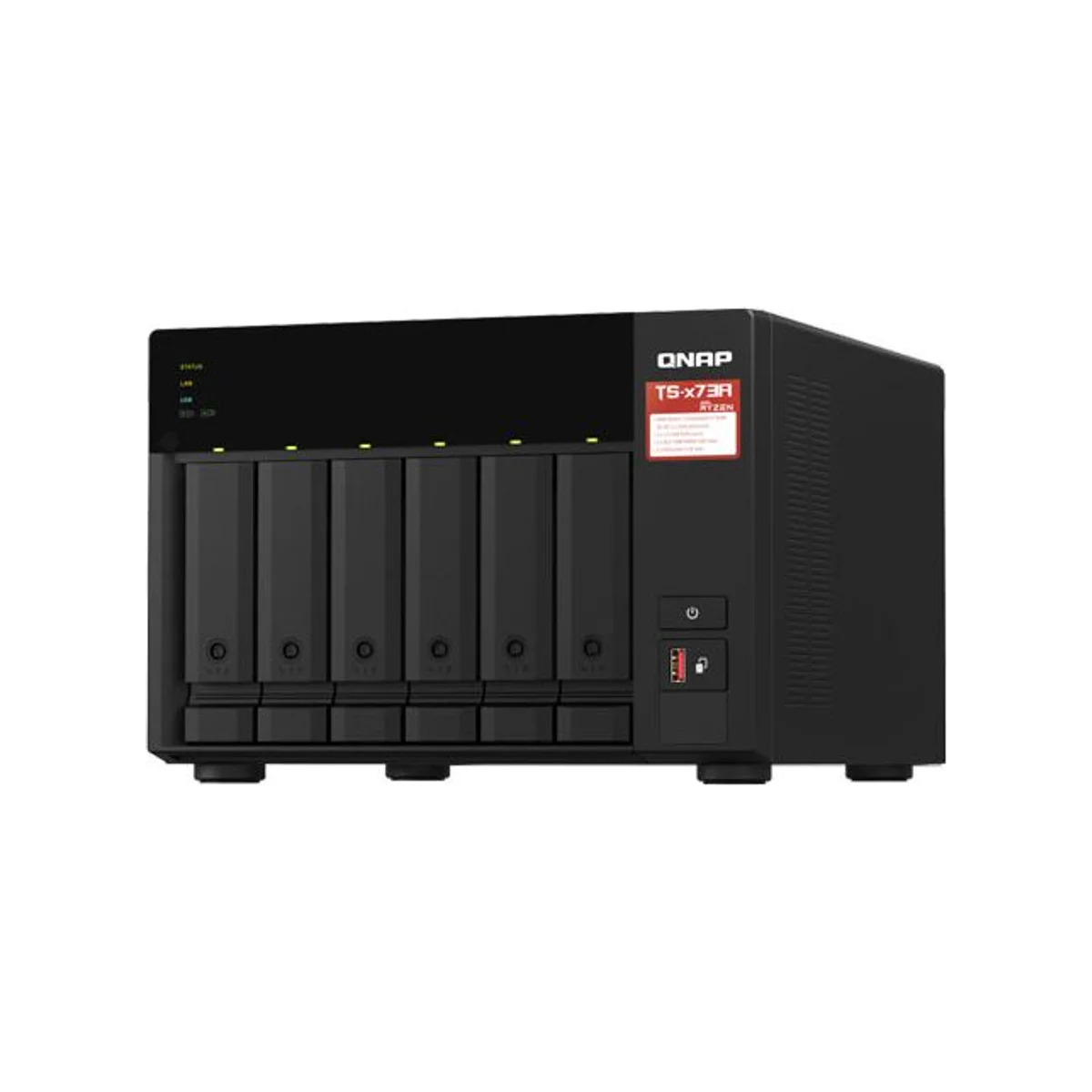 QNAP TS-673A-8G NAS BOX | 6-Bay NAS with AMD Ryzen Quad-Core Processor - TS673A-8G view 2