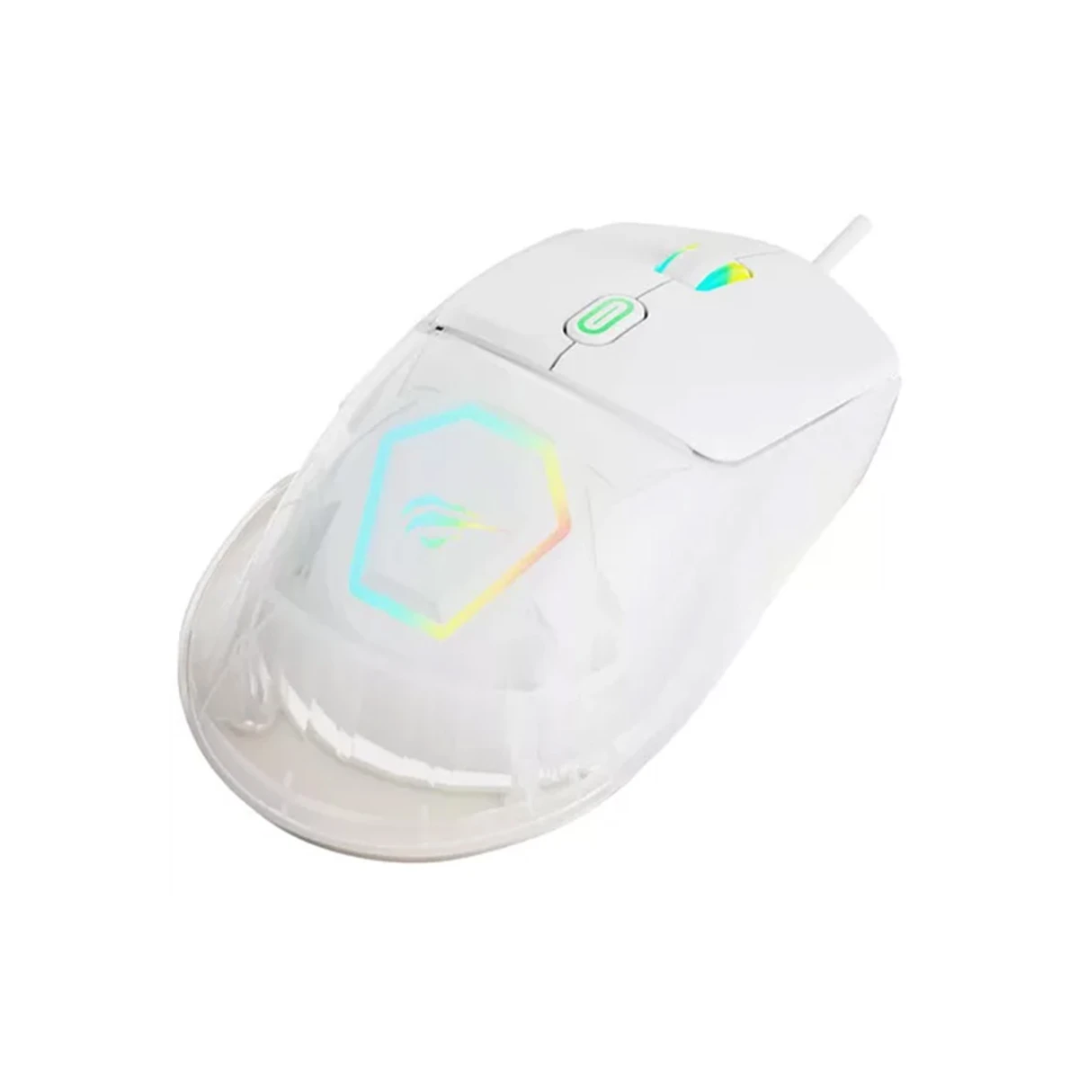 HAVIT White RGB 3-in-1 Wired Gaming Mouse (12800 DPI, 7 Buttons, USB) - MS965SE view 2