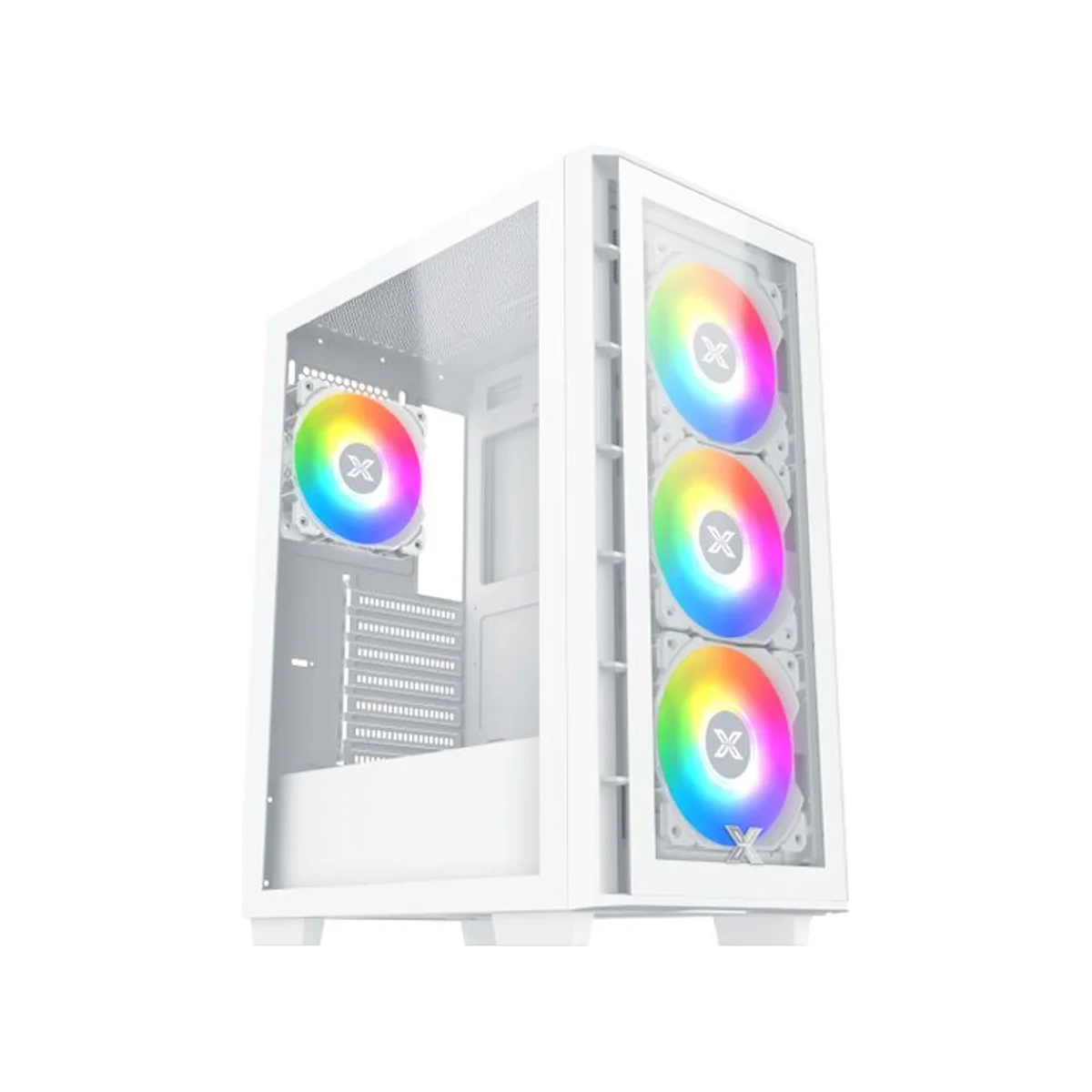 XIGMATEK Elite One Tempered-Glass Mid-Tower ATX Gaming Case - White – EN40122