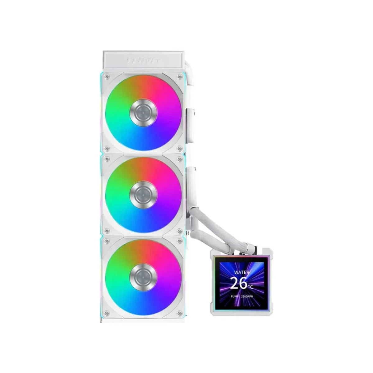 Lian Li HydroShift II LCD-S 360CL AIO RGB LCD Display CPU Liquid Cooler - White - G89.GHS2LCDS36CW.00 view 2