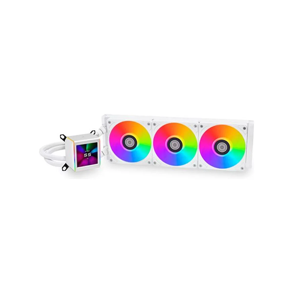 Lian Li Galahad II LCD Performance AIO ARGB 360mm Liquid CPU Cooler (Black, 2.88" IPS LCD, Asetek 8th Gen Pump, 300-2450 RPM) - GA2ALCD36W