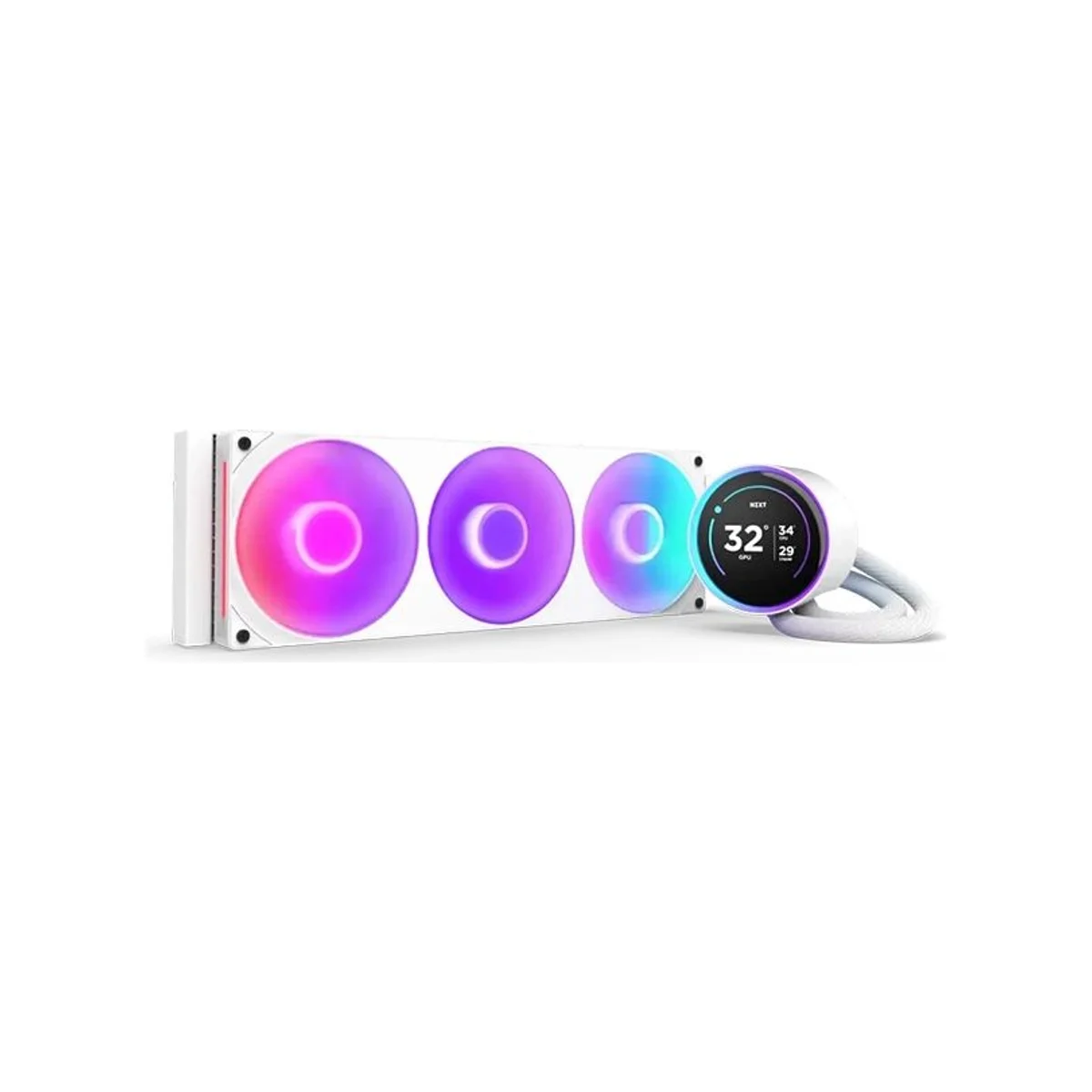 NZXT Kraken Elite 360 RGB AIO 2024 CPU Liquid Cooler - White - RL-KR36E-W2