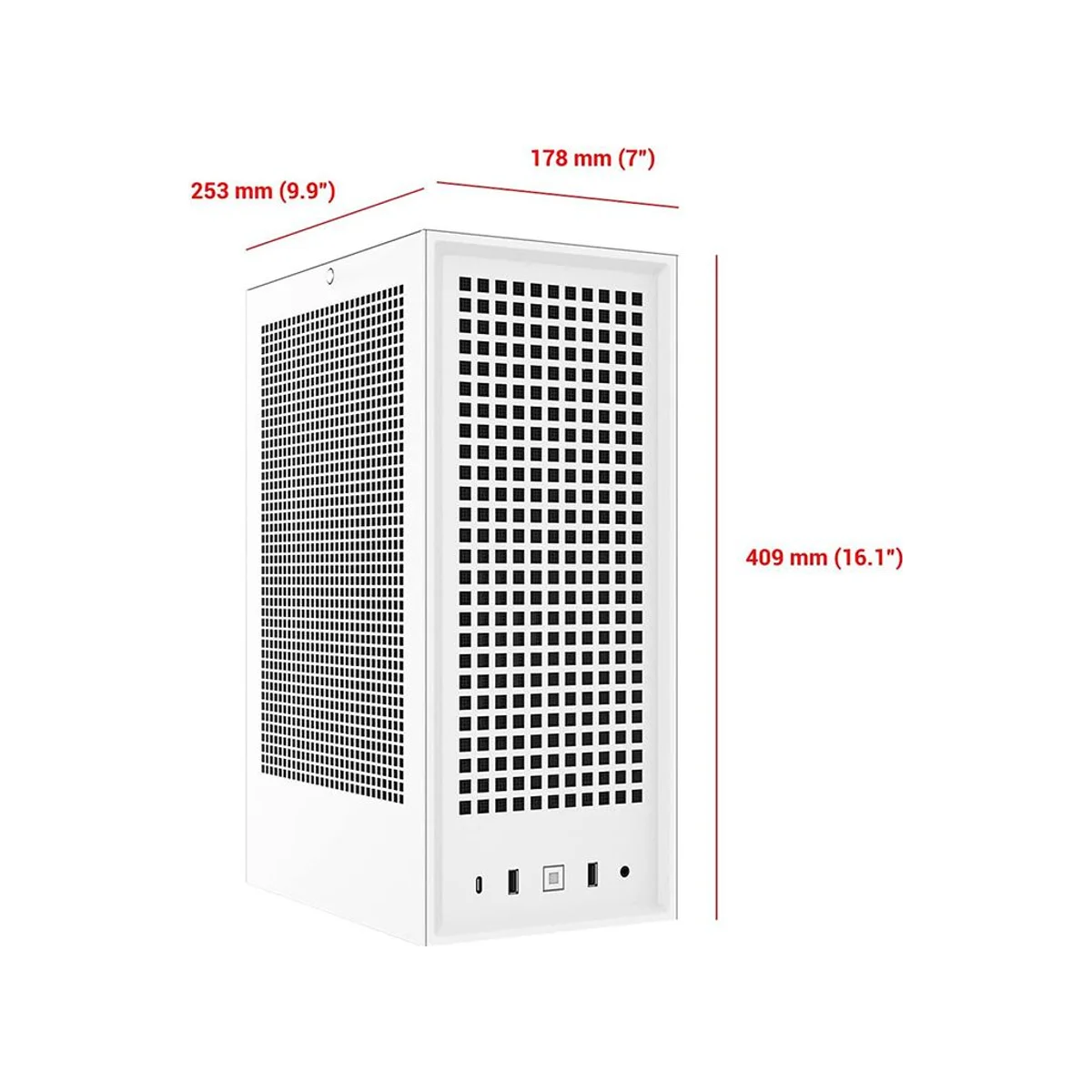 HYTE Revolt 3 Premium SFF Mini-ITX Gaming Case - White – CS-HYTE-REVOLT3-W view 2