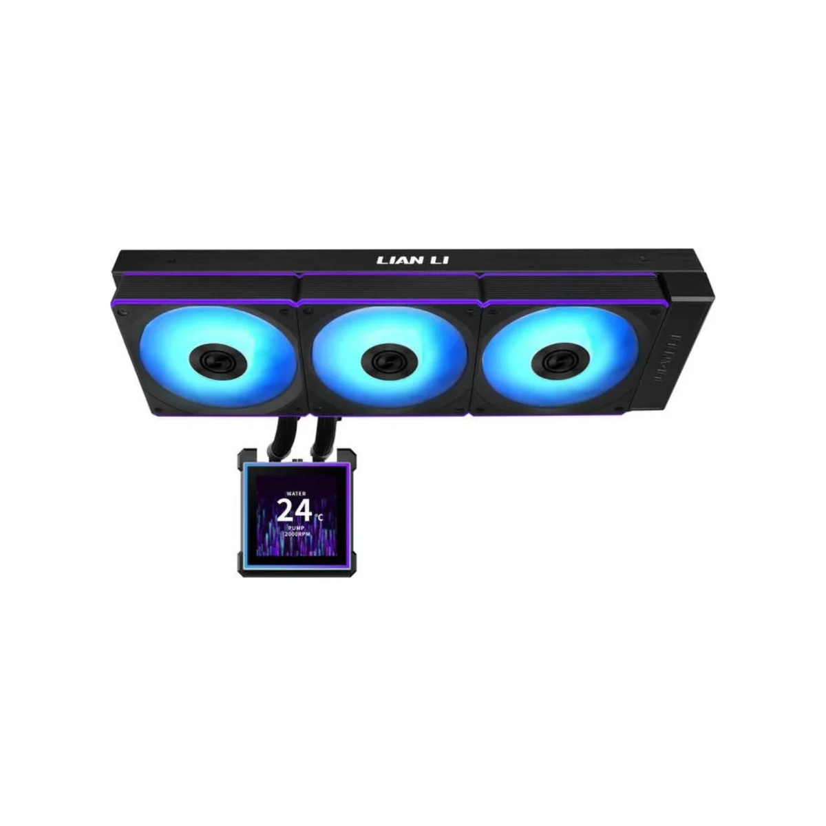 LIAN LI HydroShift II LCD-S 360CL AIO RGB LCD Display CPU Liquid Cooler - Black | G89.GHS2LCDS36CB.00 view 3