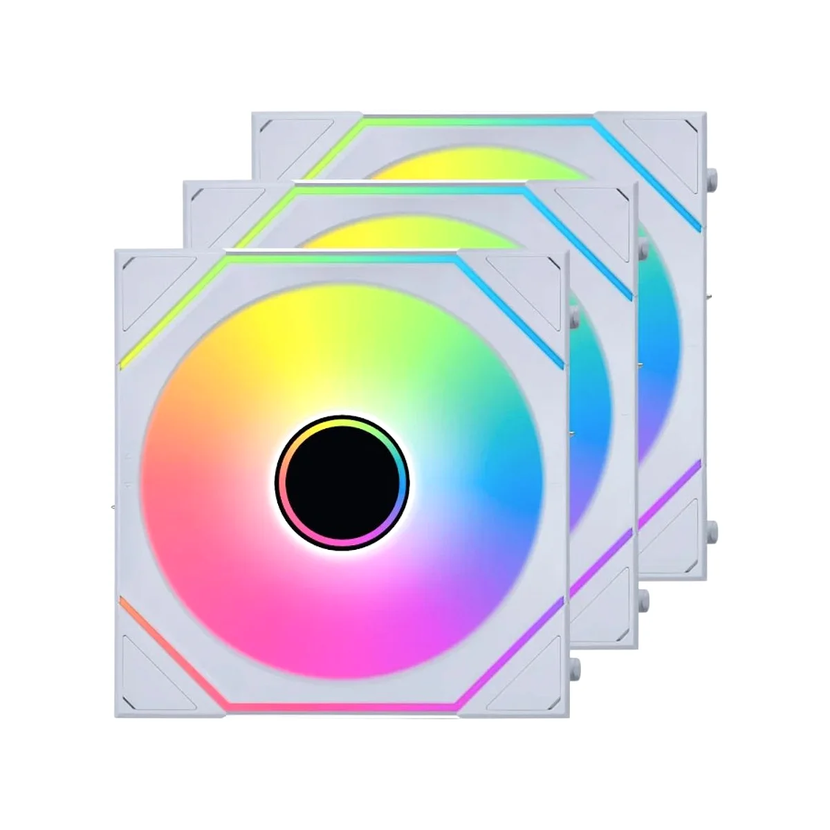 Lian Li UNI FAN SL Infinity Wireless Reverse Blade 120mm ARGB PWM Triple-Pack Fans - White - 12RSLIN1W3W view 2