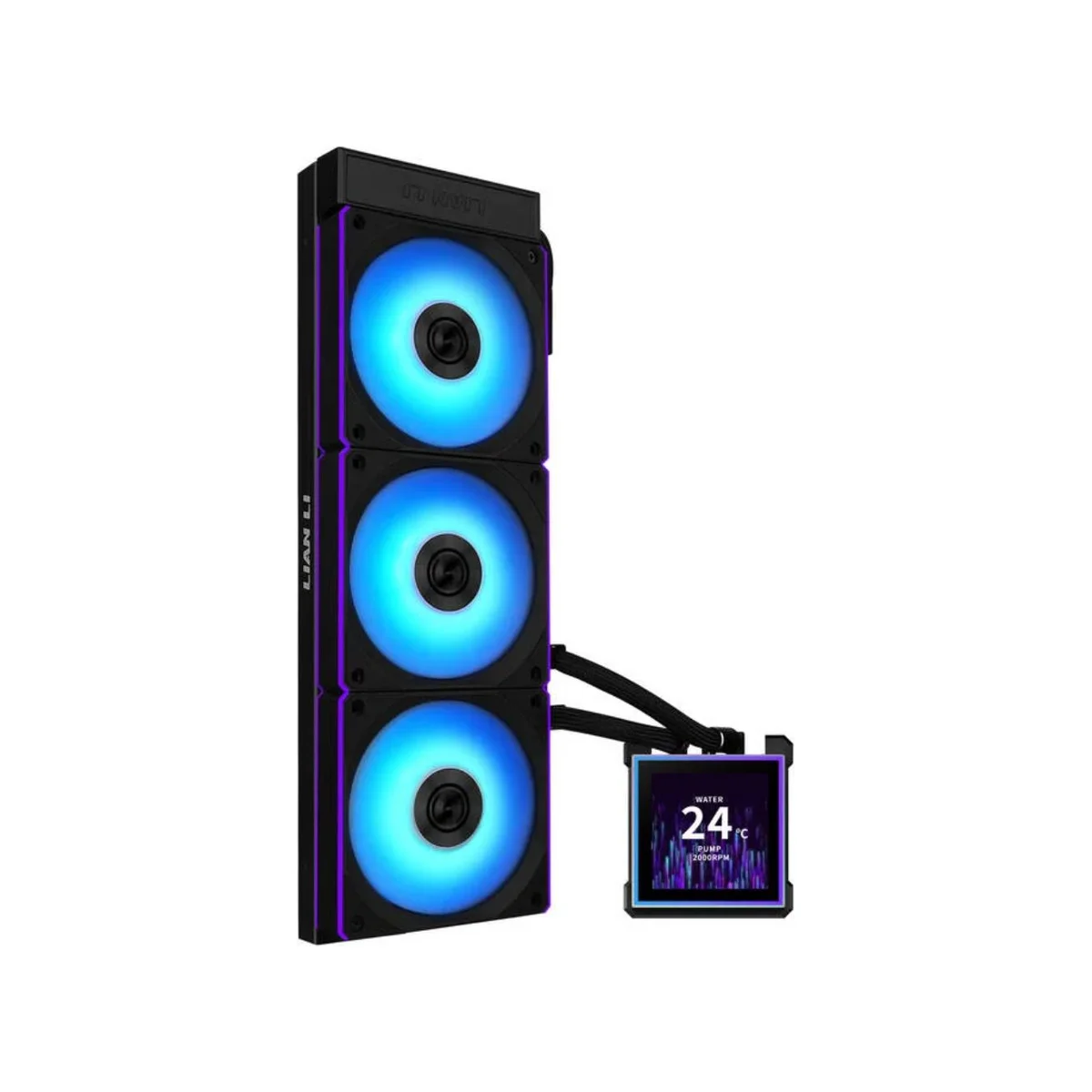 LIAN LI HydroShift II LCD-S 360CL AIO RGB LCD Display CPU Liquid Cooler - Black | G89.GHS2LCDS36CB.00