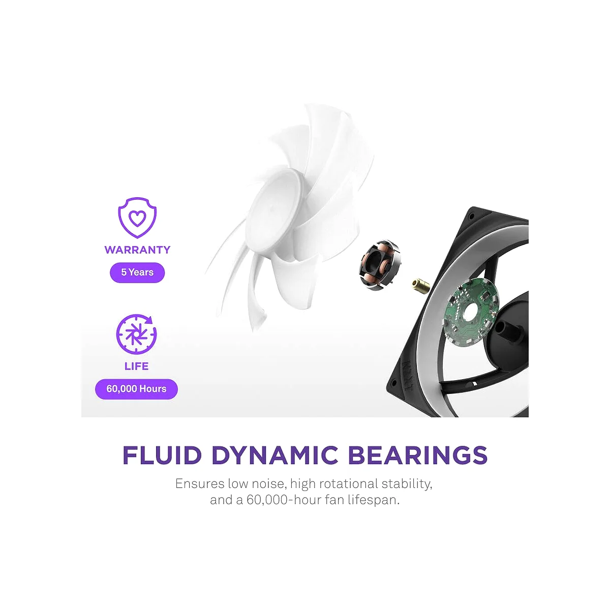 NZXT F420 RGB Core Fan (Single Frame) - Black - RF-U42HF-B1 view 3