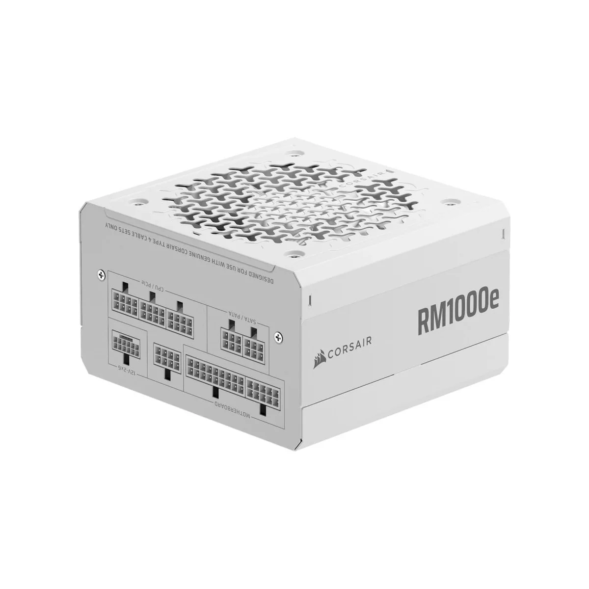 CORSAIR RM1000e Fully Modular ATX 3.1 Power Supply - White | 1000W, Cybenetics Gold, 120mm Fan - CP-9020294-UK