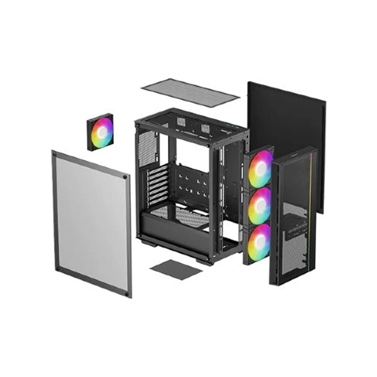 DeepCool MATREXX 55 Mesh V4 C Tempered Glass Airflow ATX Gaming Case - Black - R-MATREXX55-BCAGA4-G-4 view 4