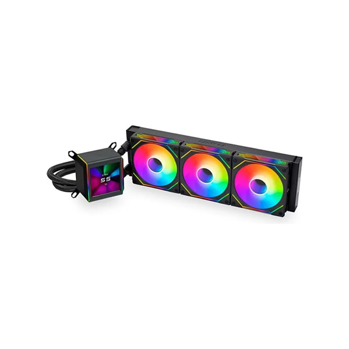 LIAN LI Galahad II LCD Performance AIO RGB 360mm Liquid CPU Cooler with SL Infinity Fans - Black - GA2ALCD36INB