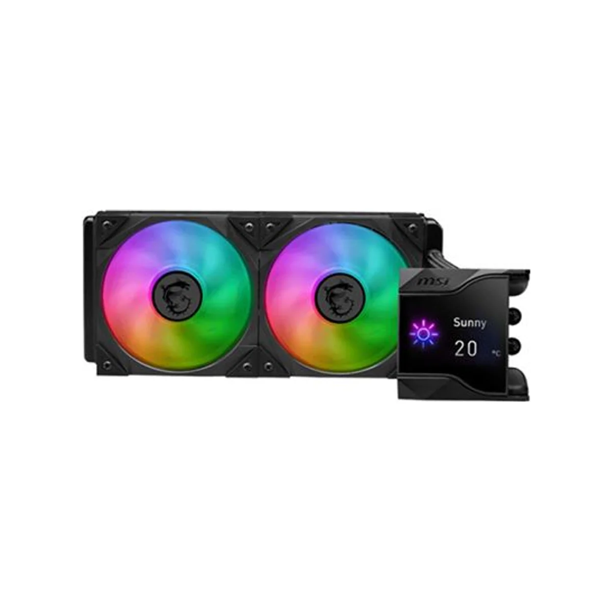 MSI MPG Coreliquid D240 CPU Liquid Cooler - Black (240mm Radiator, ARGB Fans, 2.4" IPS Display) - 936-6A1611-005