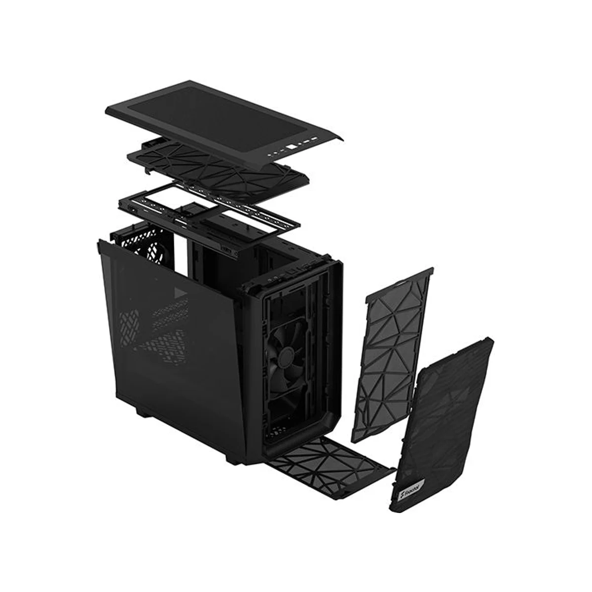 Fractal Meshify 2 Nano Black TG Dark Tint Mini-ITX Computer Case (Black, Tempered Glass, High Airflow) - FD-C-MES2N-01 view 2
