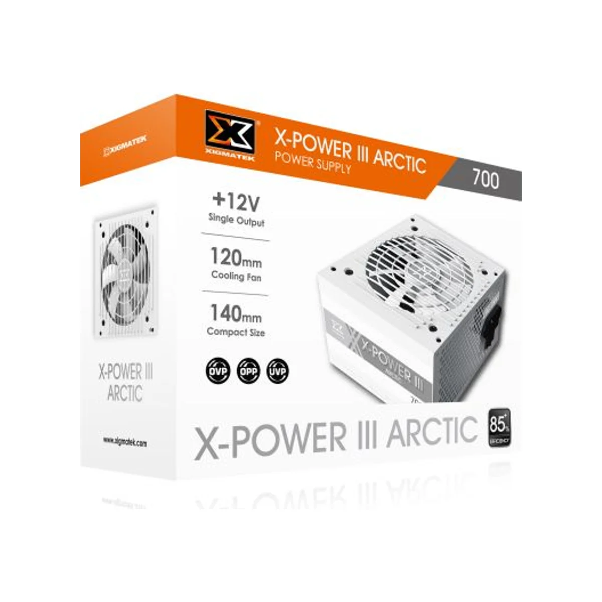 XIGMATEK X-POWER III Arctic 700W Non-Modular 700W ATX Power Supply (80+ Bronze, Low-Noise, White) | EN48137