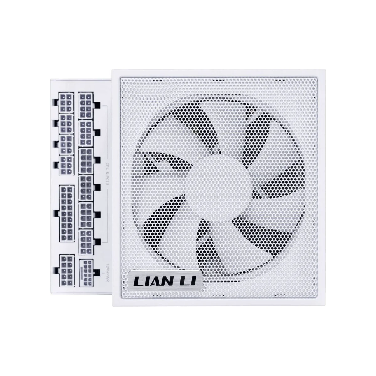 LIAN LI Edge 850W L-Shape ATX 3.1 Power Supply (80 Plus Platinum, Fully Modular, White) - G9P.EG0850.WE00.UK view 4