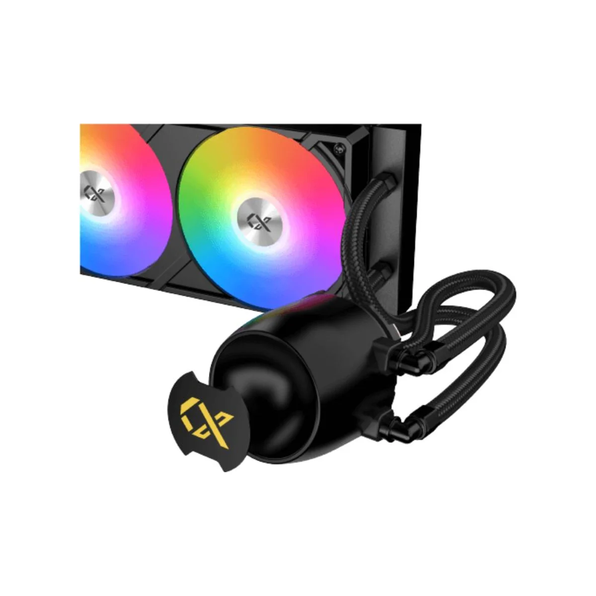 XIGMATEK Connect Pro 360 AIO Liquid Cooler with 7" LCD ARGB - Black - EN48357 view 3