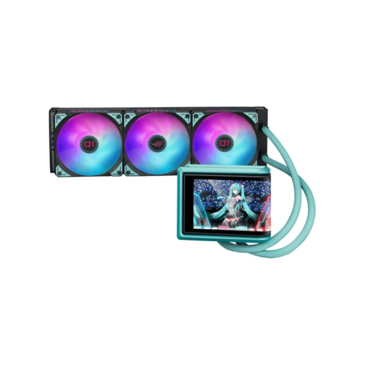 ASUS ROG RYUO IV 360 ARGB Hatsune Miku Edition AIO CPU Liquid Cooler - Black - 90RC01P1-B0EAY0