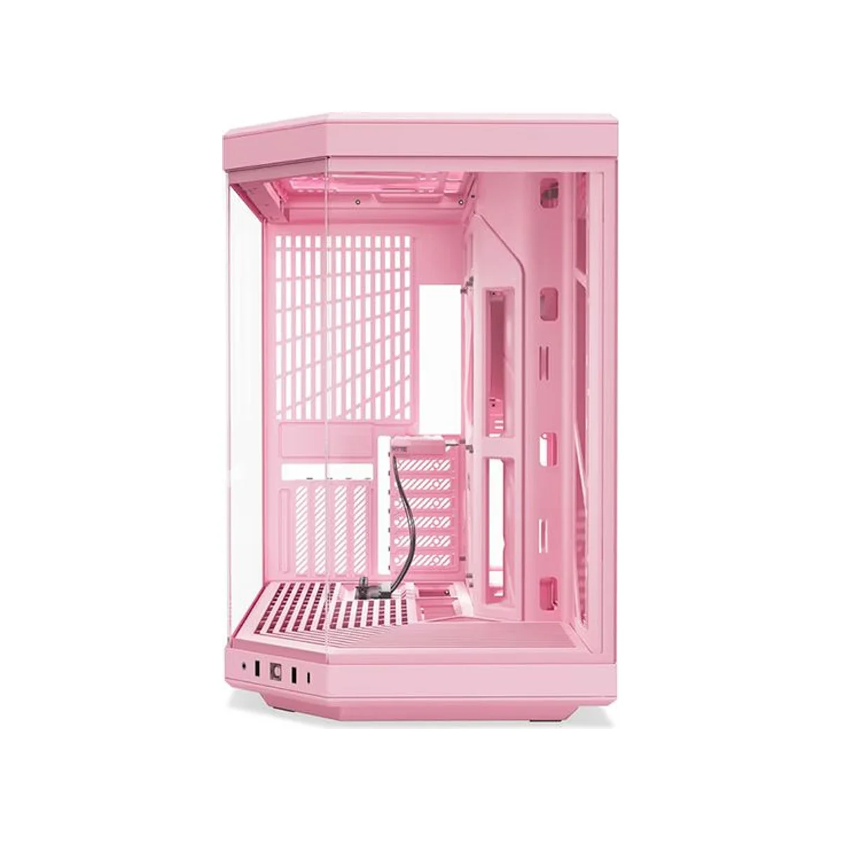 Hyte Y70 Dual-Chamber Tempered-Glass Mid-Tower ATX Gaming Case - Strawberry Milk (4 ARGB Fans Included) – CS-HYTE-Y70-SM view 2