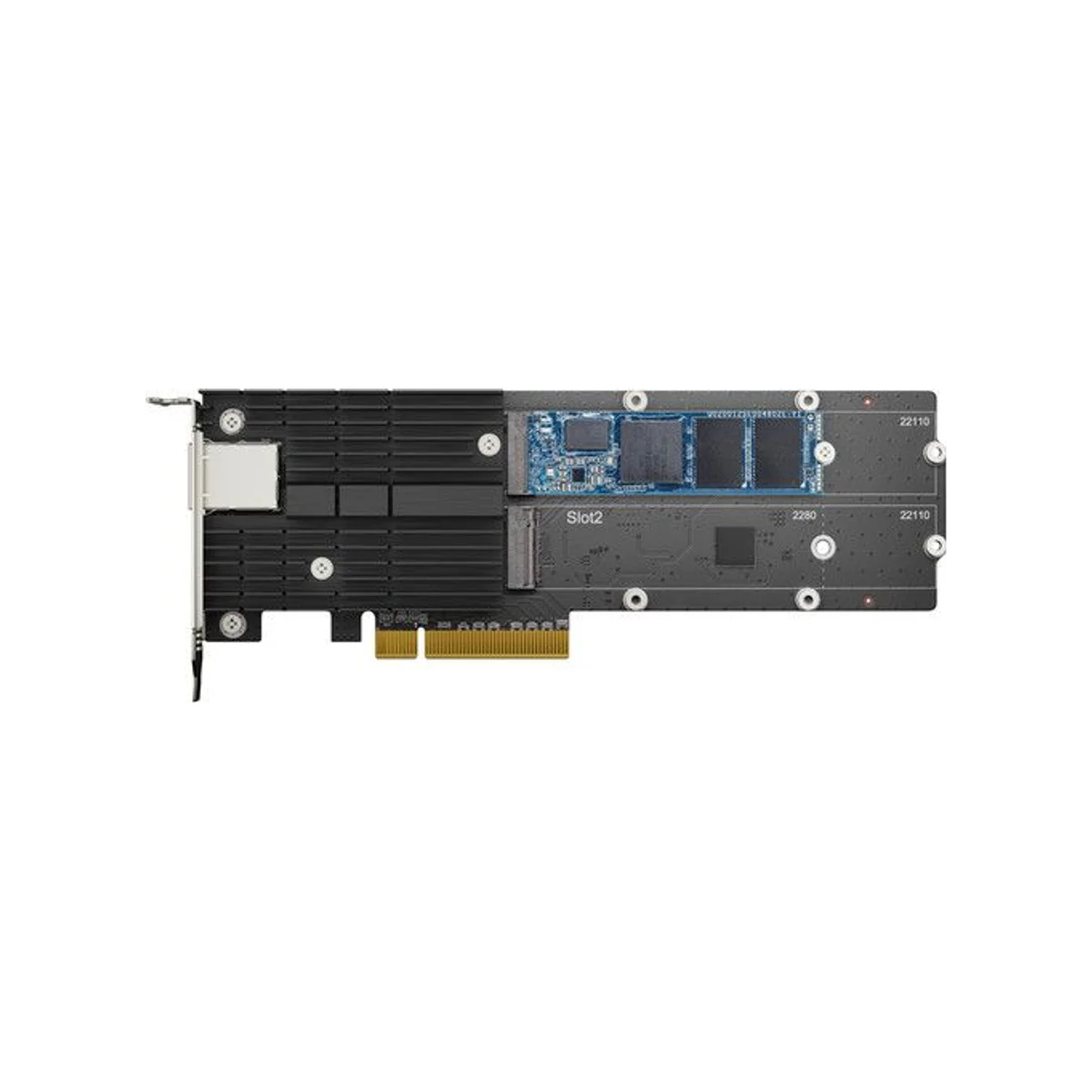 Synology E10M20-T1 M.2 SSD & 10GbE Combo Adapter Card (PCIe 3.0 x8, Dual M.2, 10GbE) - E10M20-T1 view 4
