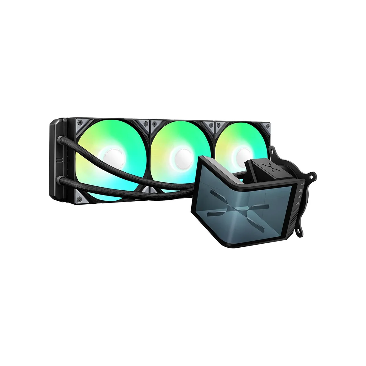 TRYX PANORAMA SE ARGB 360 Rotatable AMOLED Screen CPU Liquid Cooler - Black - L-P360L-AM3M-G0K