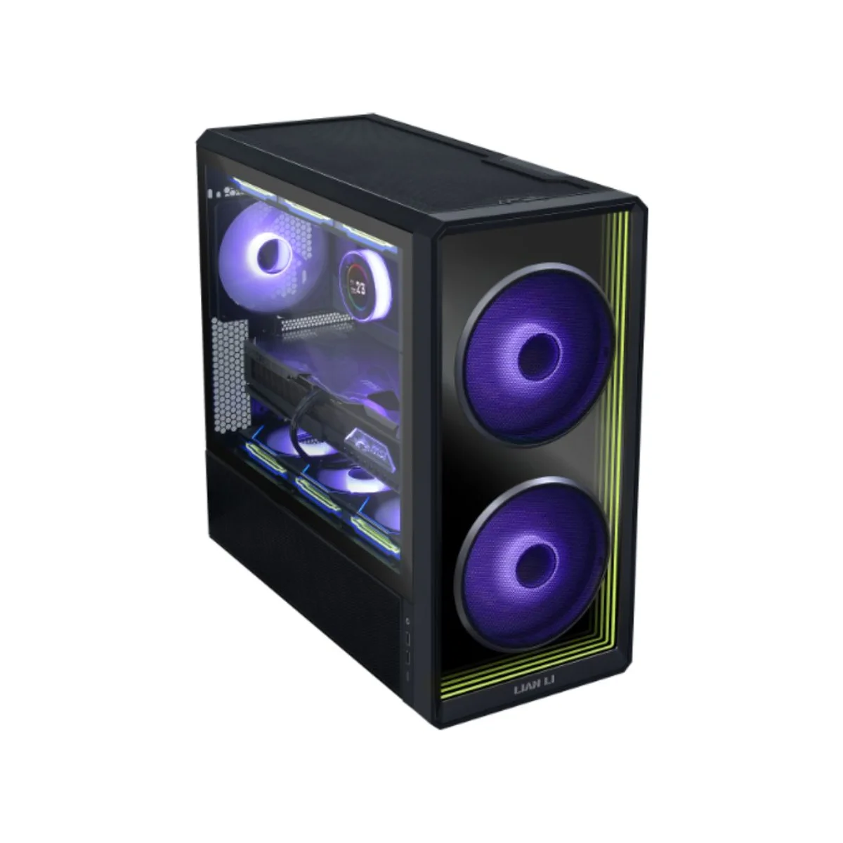 LIAN LI LANCOOL 217 Tempered-Glass Mid-Tower E-ATX Gaming Case - Black 3 RGB Fans Included – G99.LAN217INFX.00 view 2