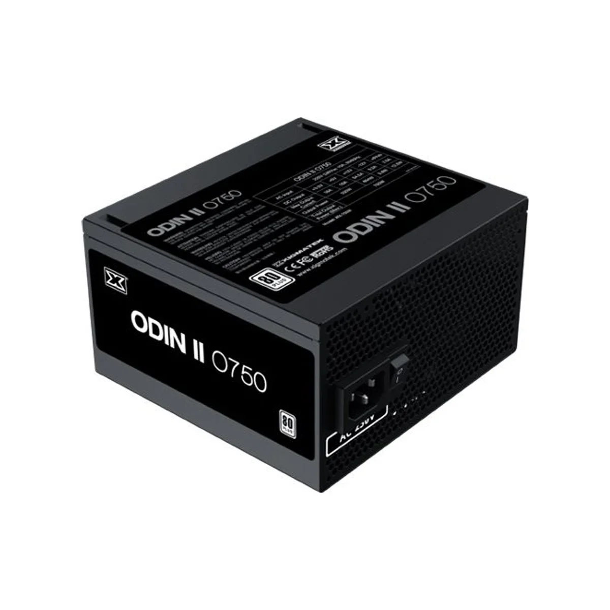 XIGMATEK Odin II 750W 80 Plus Ultra-Efficiency ATX Power Supply (Black, 80 PLUS Certified, 120mm Fan, 140mm Size) - EN45776 view 4