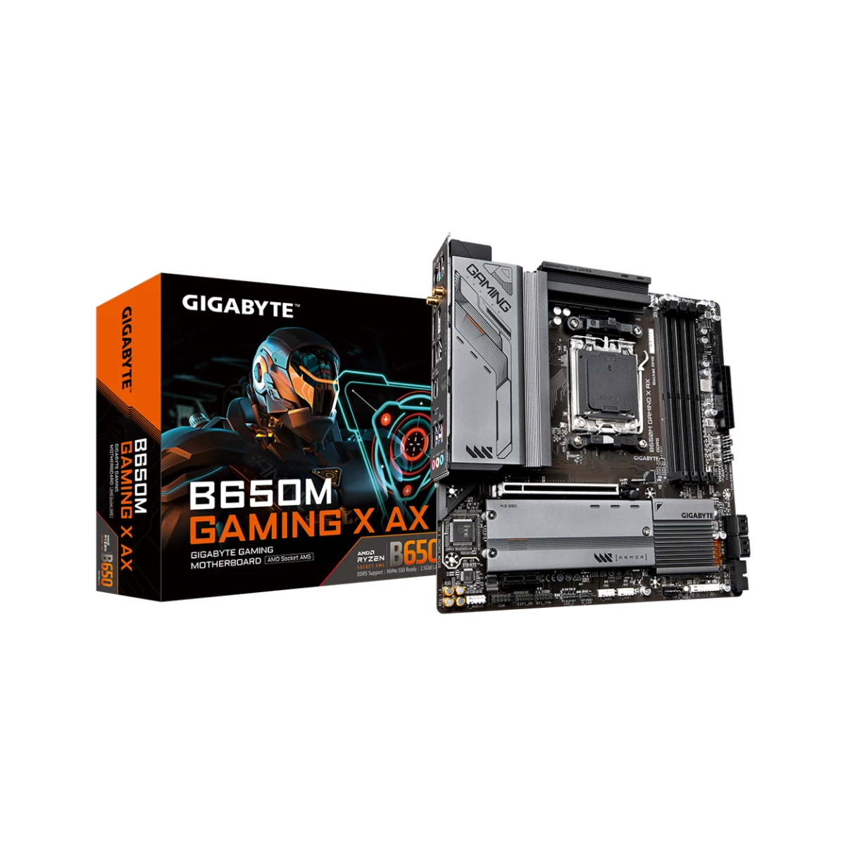 Gigabyte B650M Gaming X AX AMD AM5 Micro-ATX Gaming Motherboard DDR5 - B650M-GAMING-X-AX