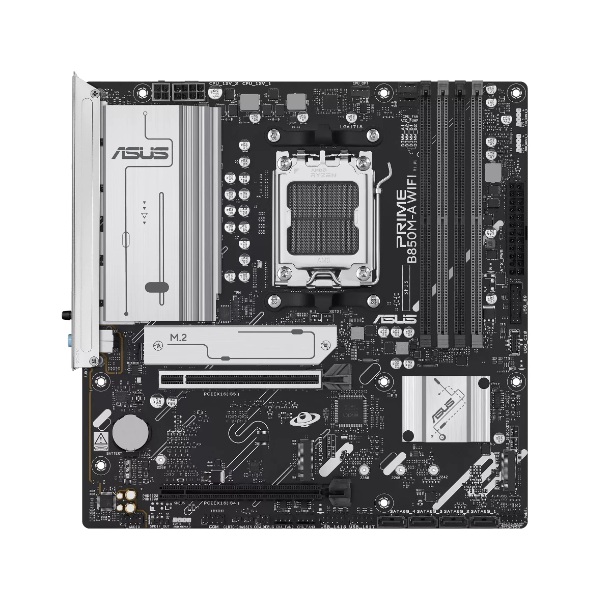 ASUS PRIME B850M-A WIFI AM5 DDR5 PCIe 5.0 Micro-ATX Motherboard | 90MB1LN0-M0EAY0 view 2