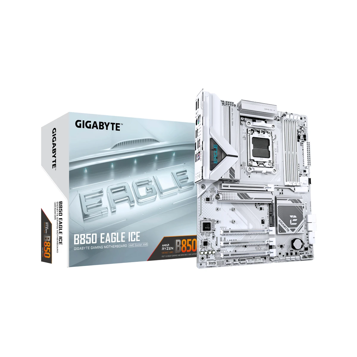 Gigabyte B850 Eagle ICE AMD AM5 DDR5 Motherboard | B850-EAGLE-ICE