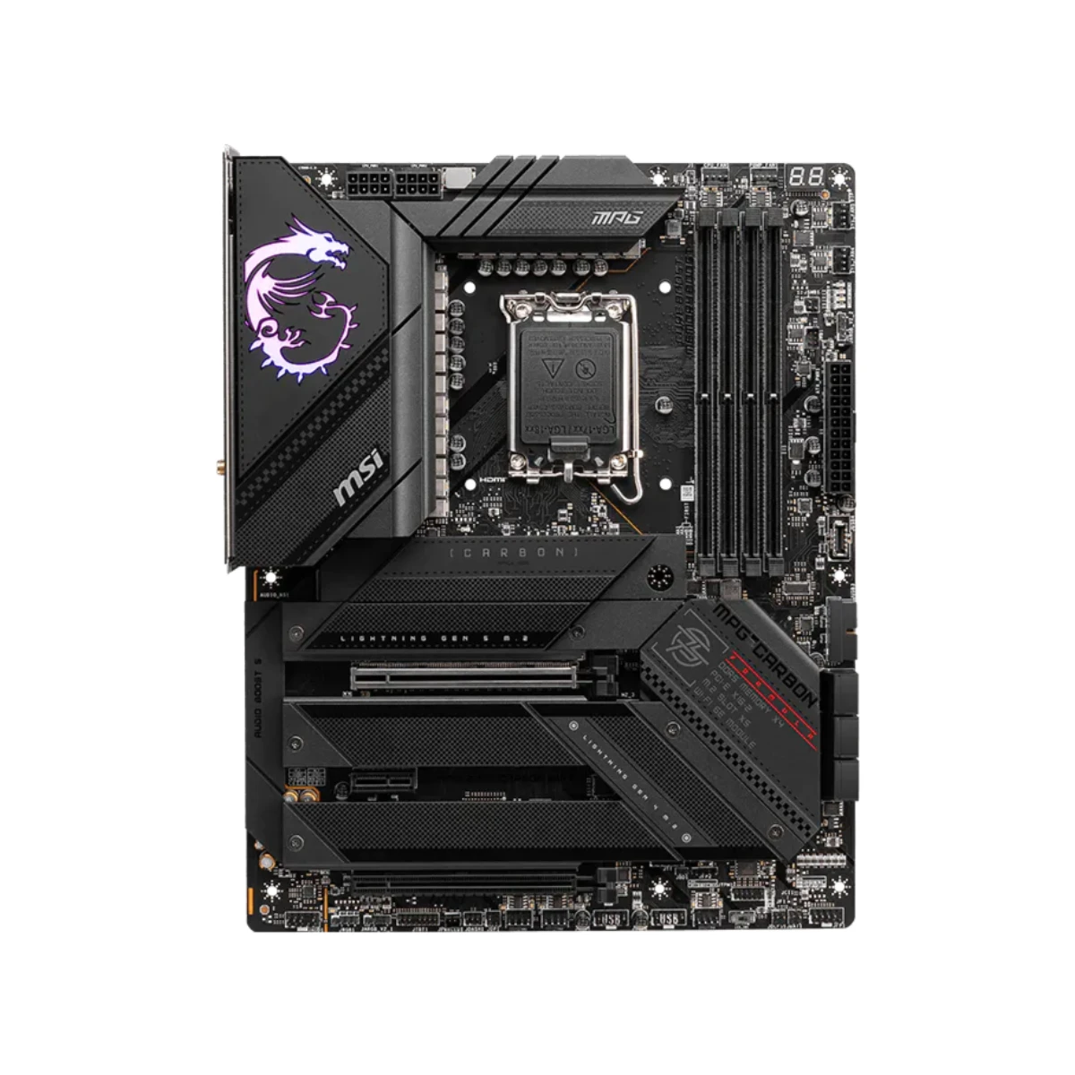 MSI MPG Z790 Carbon WiFi ATX Motherboard – Intel LGA 1700 DDR5 PCIe 5.0, 12th & 13th Gen - 911-7D89-001 view 2