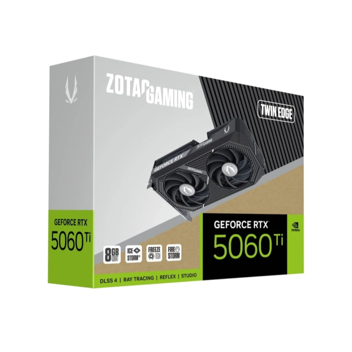 ZOTAC GAMING GeForce RTX 5060 Ti Twin Edge Graphics Card, 8GB GDDR7, DLSS 4 - ZT-B50610E-10M